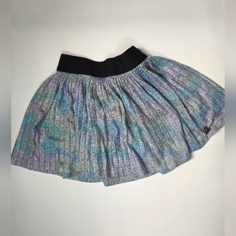Multicolor Shimmer Skirt with Black Waistband Size 5